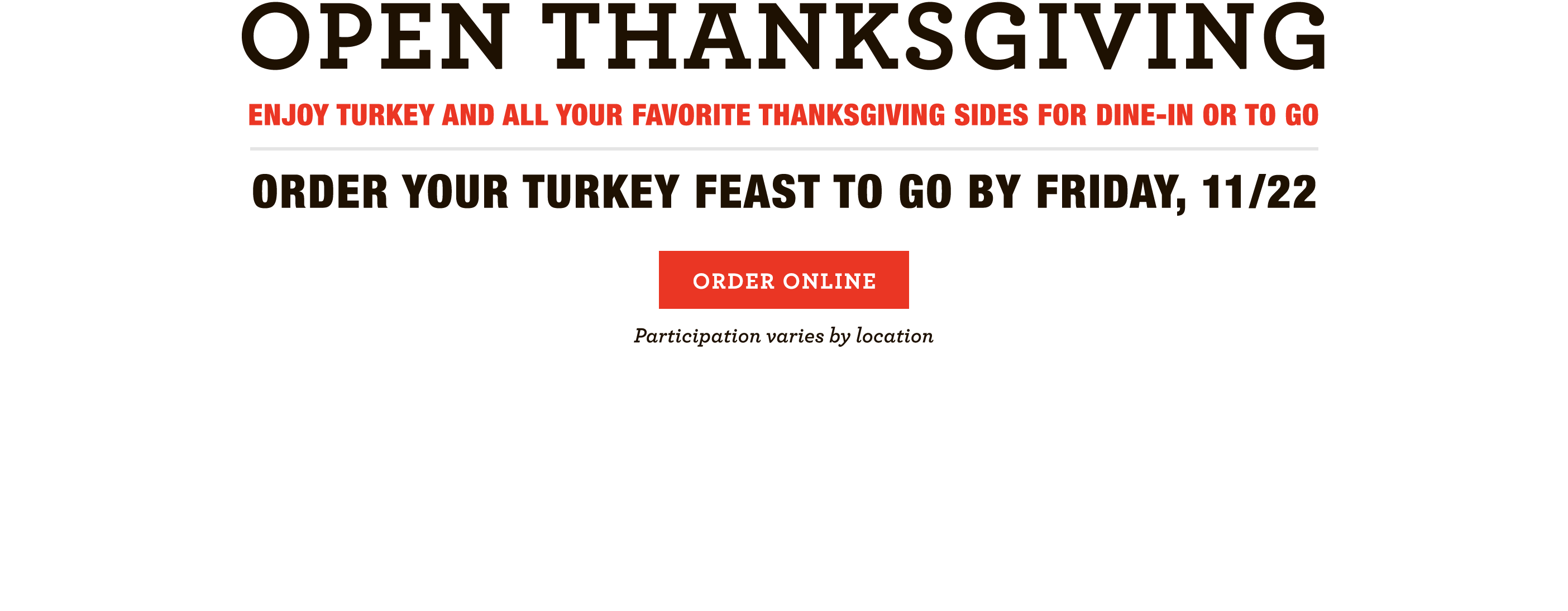 Learn more about Thanksgiving orders